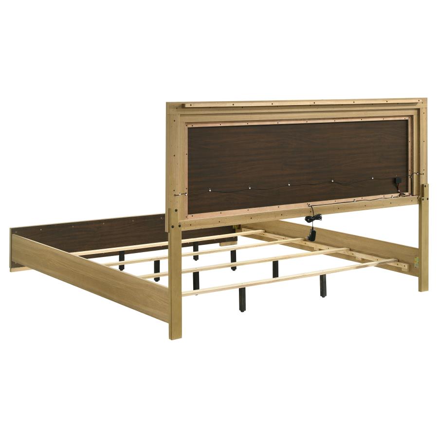Hyland Natural 4-Piece Eastern King Bedroom Set by Coaster at Eve Furniture