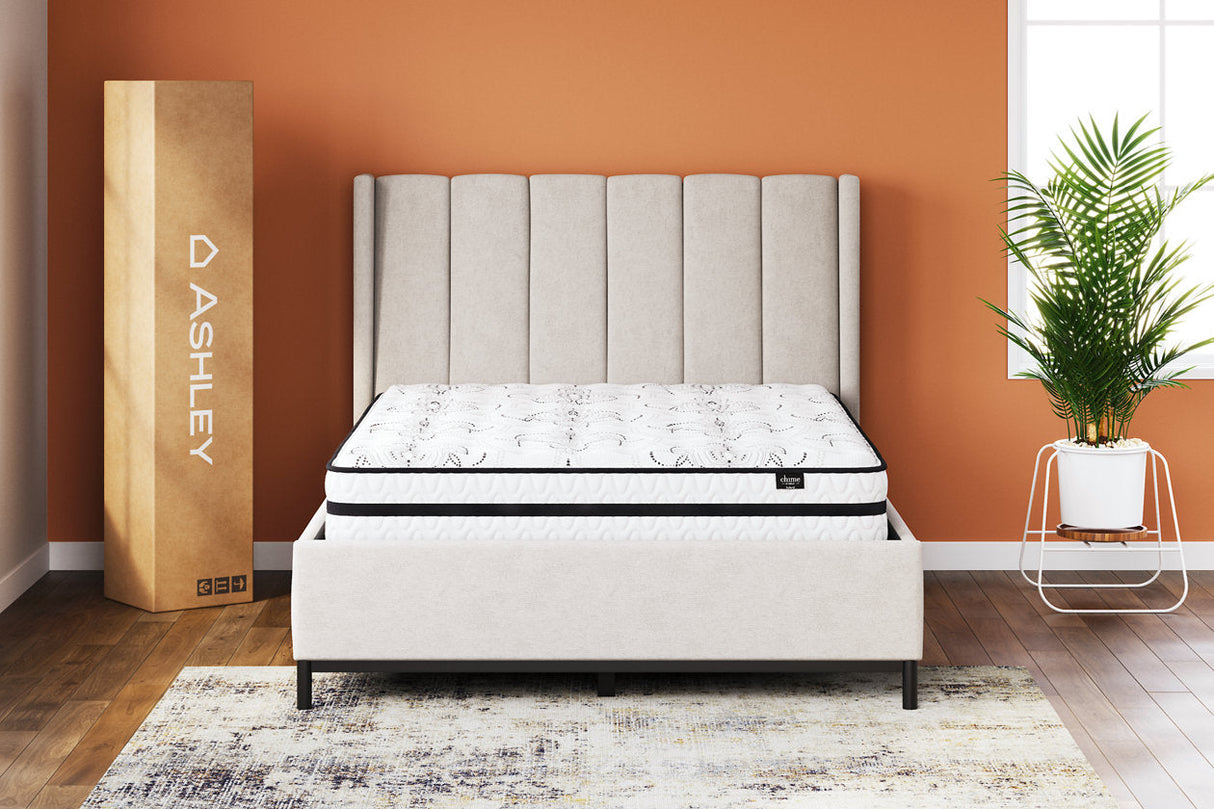 Chime 10 Inch Hybrid White King Mattress in a Box