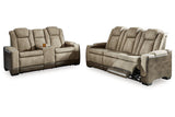 Next-Gen DuraPella Sand Power Reclining Sofa and Loveseat