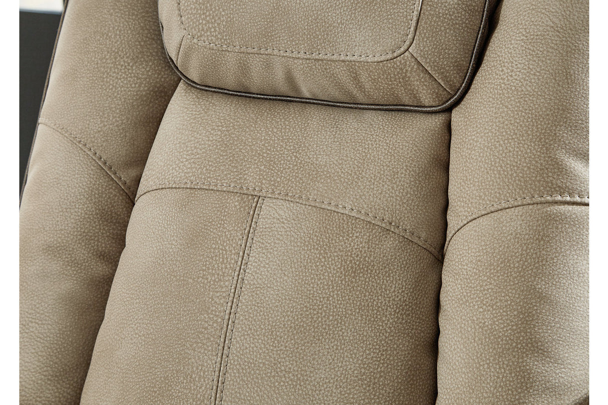 Next-Gen DuraPella Sand Power Reclining Loveseat with Console