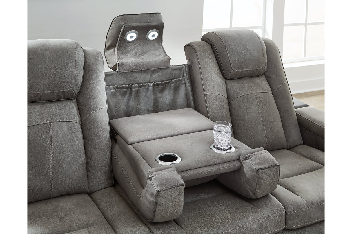 Next-Gen DuraPella Slate Power Reclining Sofa and Loveseat