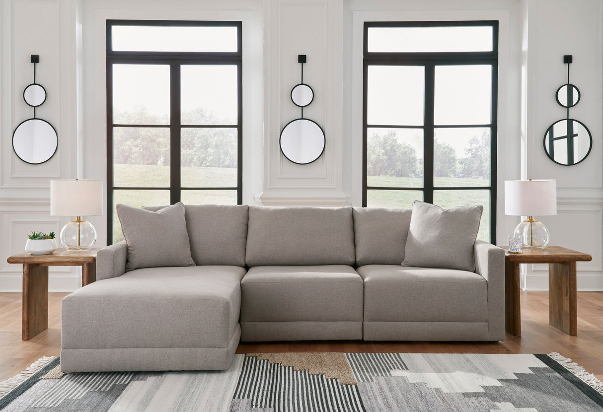 Katany Shadow 3-Piece LAF Chaise Sectional