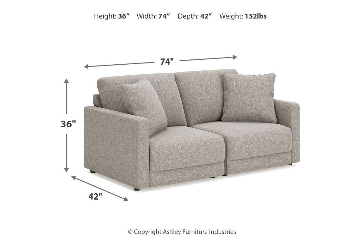 Katany Shadow 2-Piece Sectional Loveseat and Ottoman