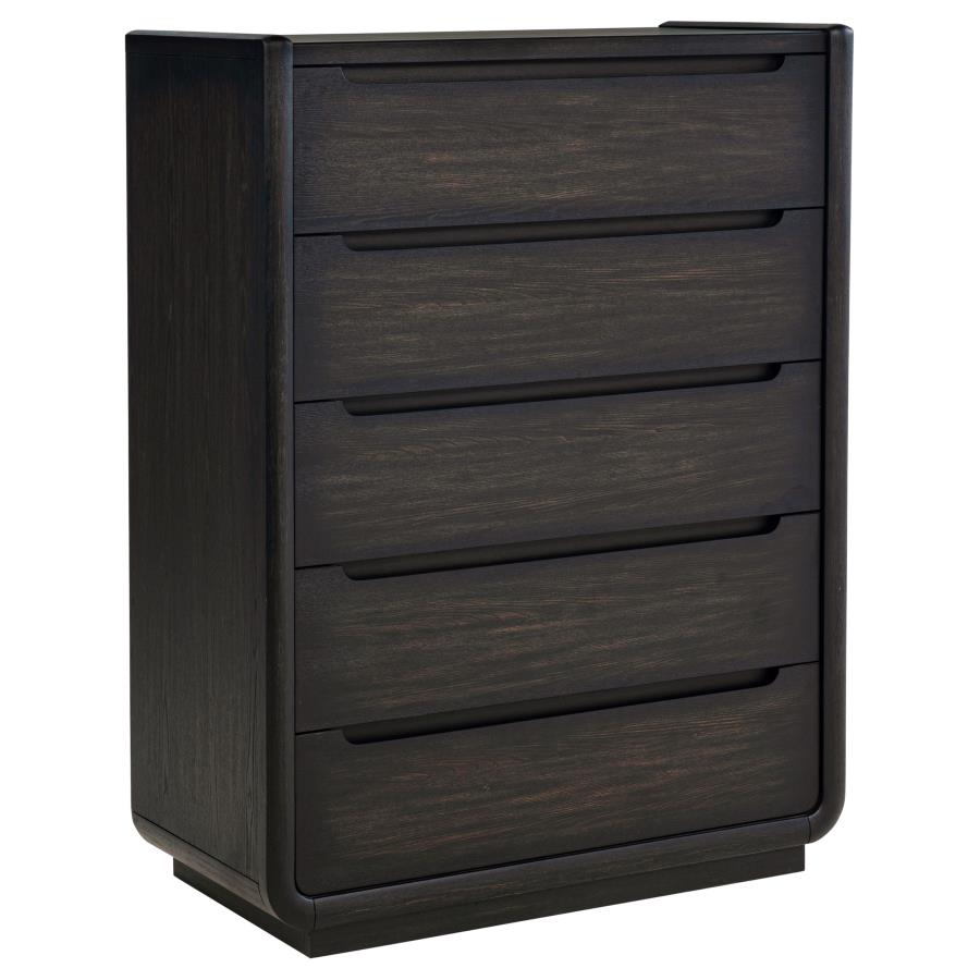 Leandro Burnished Black 5-piece Queen Bedroom Set by Coaster at Eve Furniture
