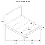 Solano Weathered Mango 81-inch California King Panel Bed by Coaster at Eve Furniture