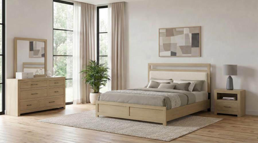 Hendricks Light Oak 4-piece Eastern King Bedroom Set by Coaster at Eve Furniture
