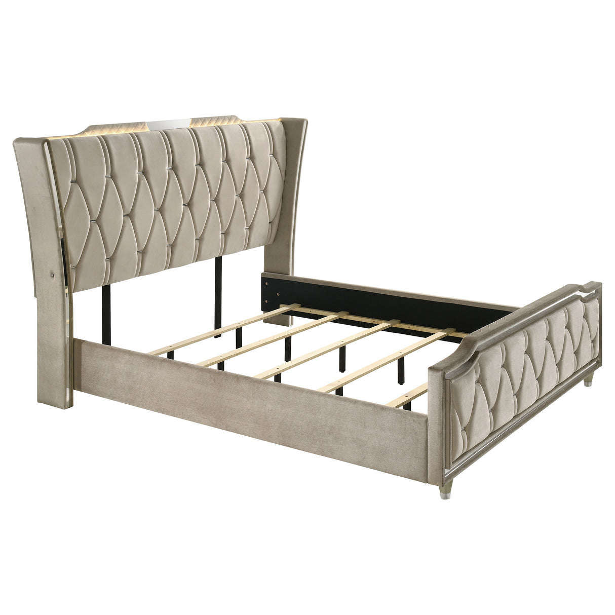 Lorient Ivory and Camel 5-Piece California King Bedroom Set by Coaster at Eve Furniture