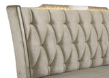 Lorient Ivory and Camel California King LED Upholstered Bed by Coaster at Eve Furniture
