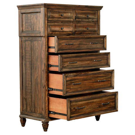 Avenue Weathered Burnished Brown 8-Drawer Chest