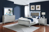 Gunnison Silver Metallic 4-Piece Eastern King Bedroom Set by Coaster at Eve Furniture