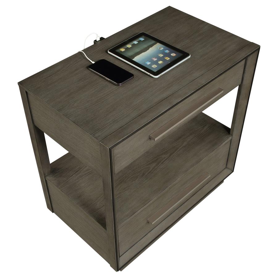 Juego de dormitorio Durango Washed Oak de 4 piezas Eastern King