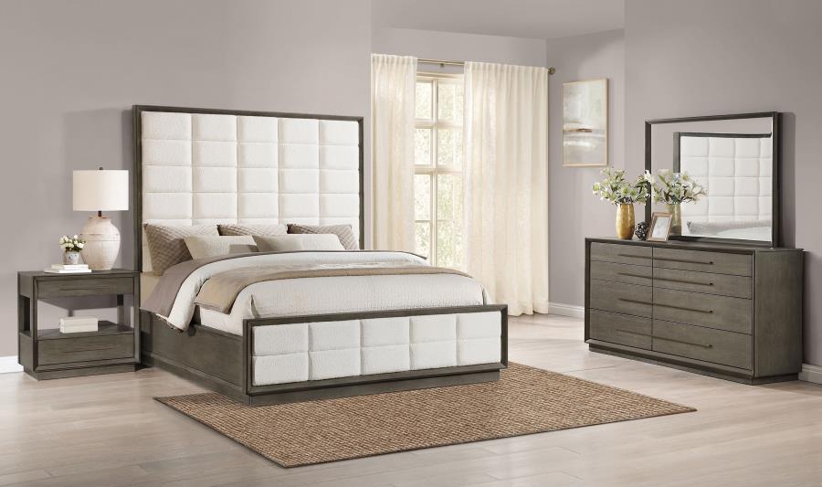 Juego de dormitorio California King Durango roble lavado de 4 piezas