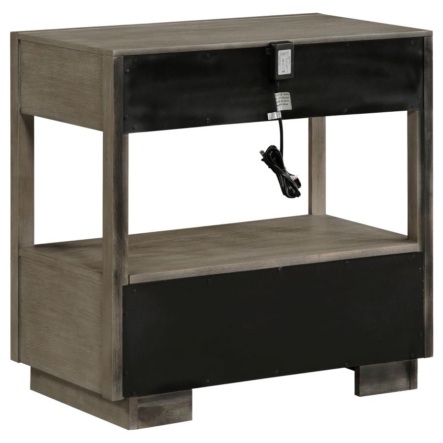 Juego de dormitorio de 5 piezas Durango Washed Oak California King