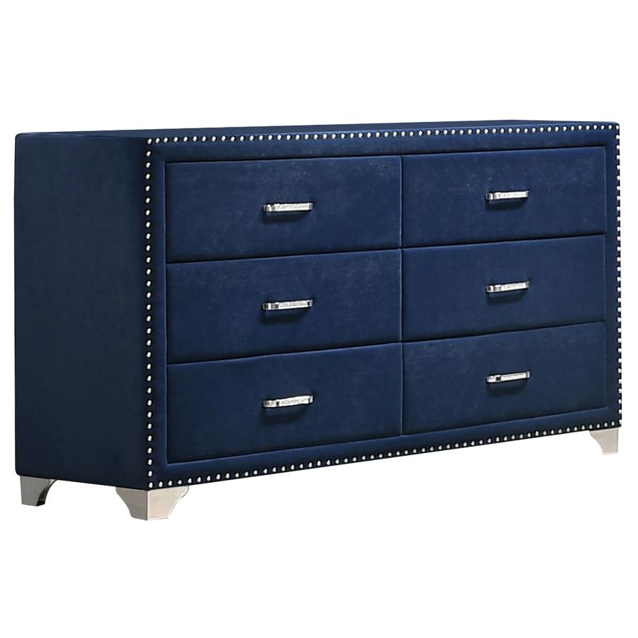 Melody Pacific Blue 4-Piece California King Bedroom Set by Coaster at Eve Furniture