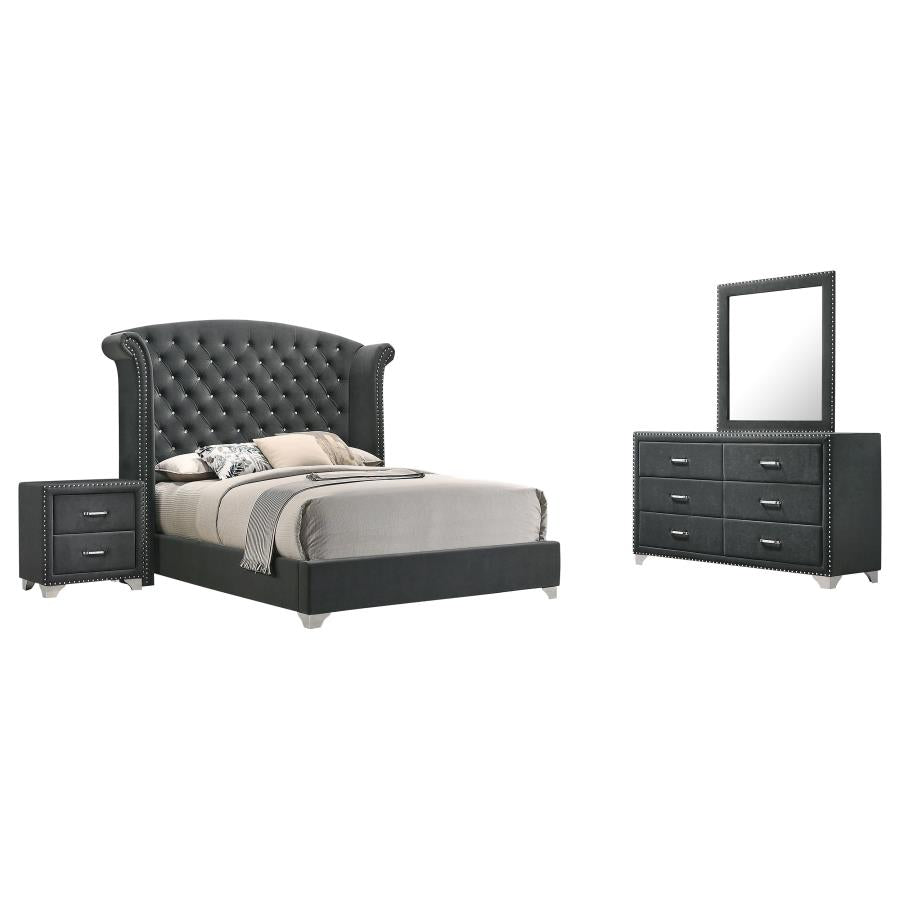 Melody Grey 4-piece Queen Bedroom Set by Coaster at Eve Furniture
