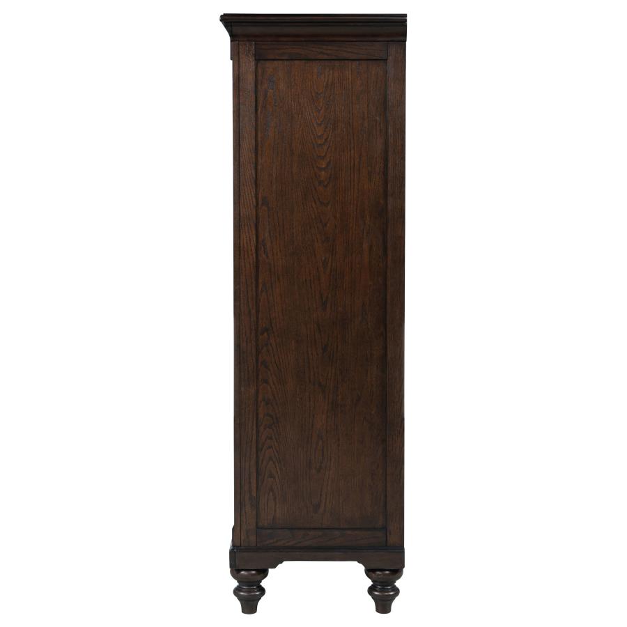Andover Dark Oak 6-drawer Tempered Glass Door Chest by Coaster at Eve Furniture