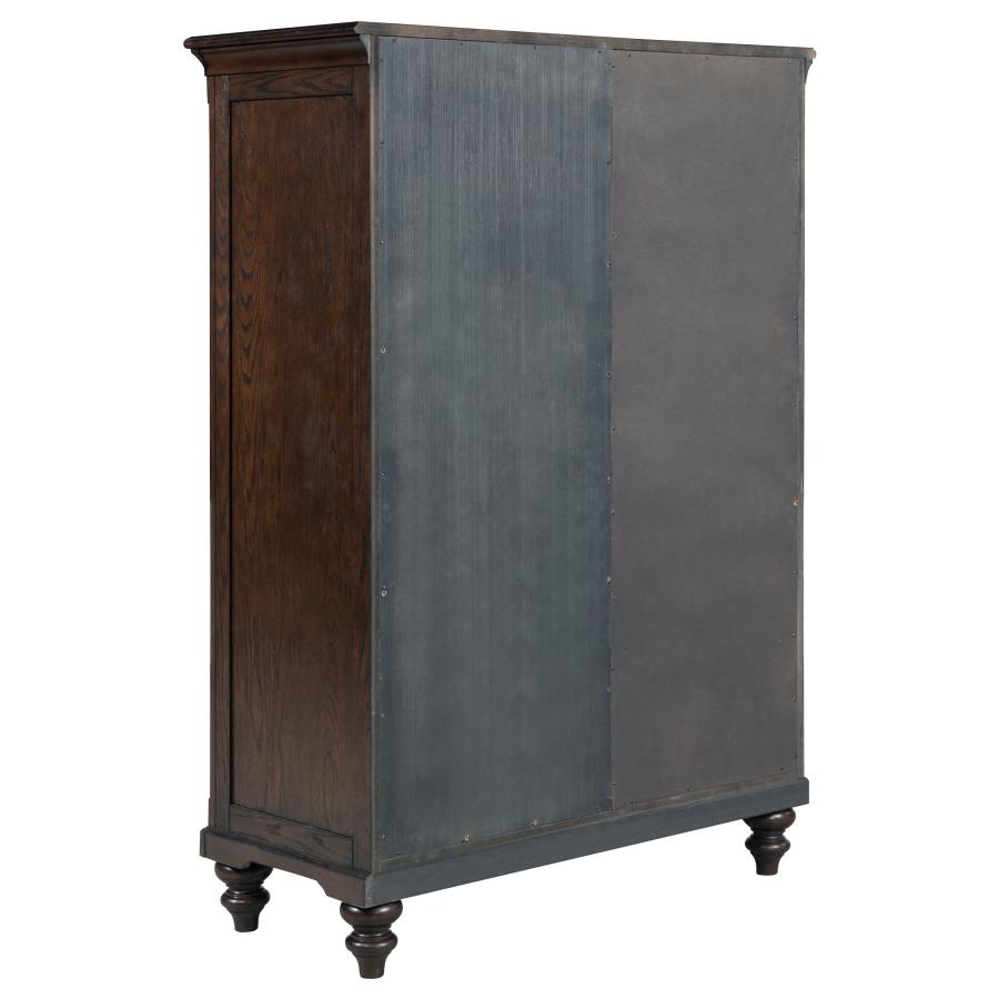 Andover Dark Oak 6-drawer Tempered Glass Door Chest by Coaster at Eve Furniture