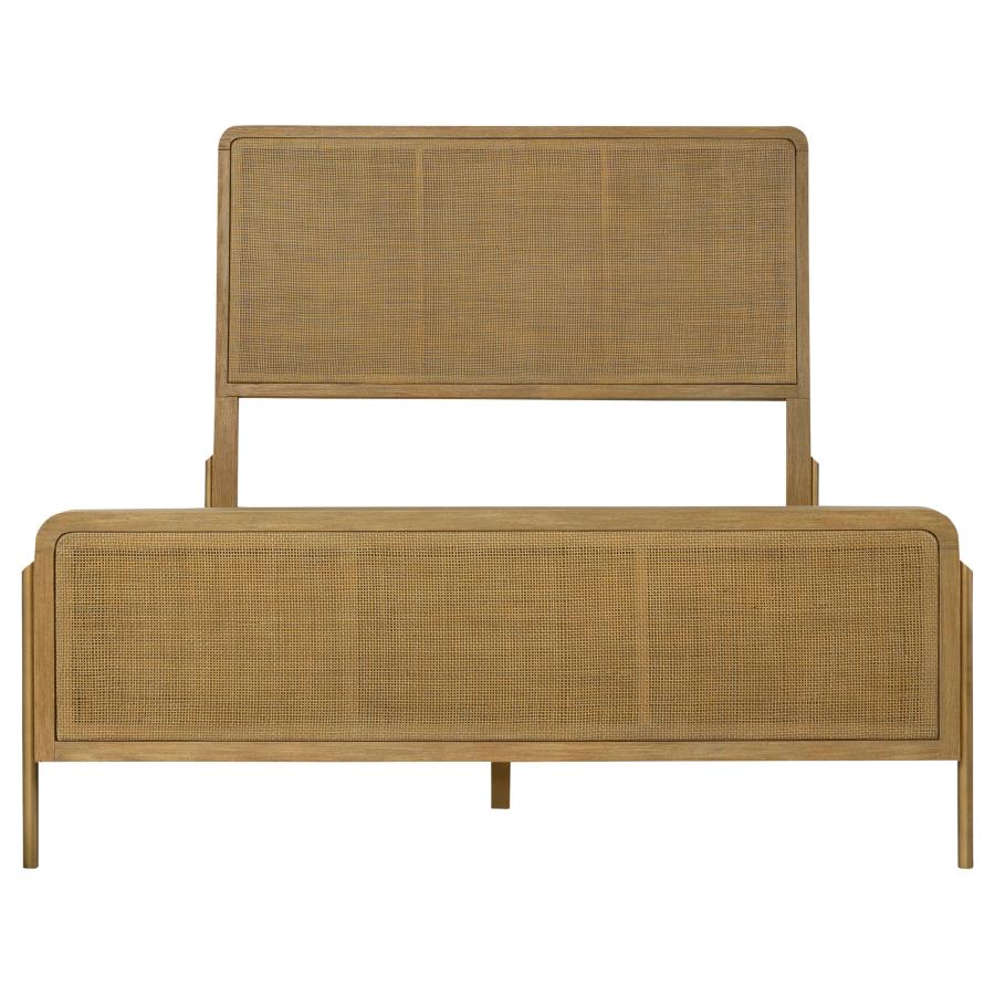 Arini Sand Wash 4-Piece Upholstered Eastern King Bedroom Set by Coaster at Eve Furniture