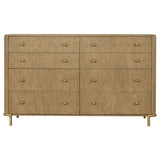 Arini Sand Wash 4-Piece Upholstered Eastern King Bedroom Set by Coaster at Eve Furniture