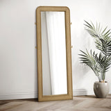 Arini Sand Wash Cane Weave Full Length Standing Floor Mirror by Coaster at Eve Furniture