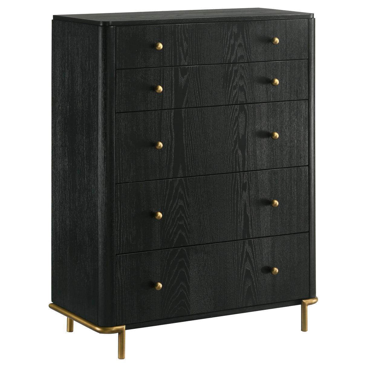 Arini Cream and Black 5-Piece California King Bedroom Set