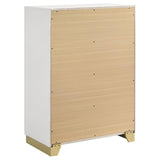Caraway White 5-Piece California King Bedroom Set with LED Headboard by Coaster at Eve Furniture