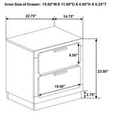 Caraway White 4-Piece Queen Bedroom Set with LED Headboard by Coaster at Eve Furniture