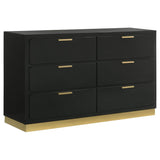 Caraway Black 4-Piece Eastern King Bedroom Set with LED Headboard by Coaster at Eve Furniture