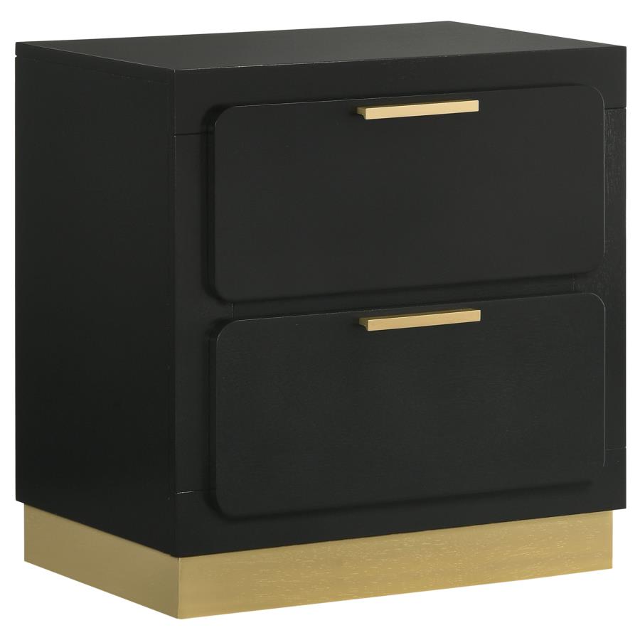 Caraway Black 4-Piece California King Bedroom Set with LED Headboard by Coaster at Eve Furniture