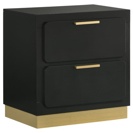 Caraway Black 4-Piece California King Bedroom Set with LED Headboard by Coaster at Eve Furniture