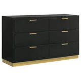 Caraway Black/Grey 4-Piece Queen Bedroom Set with LED Headboard by Coaster at Eve Furniture