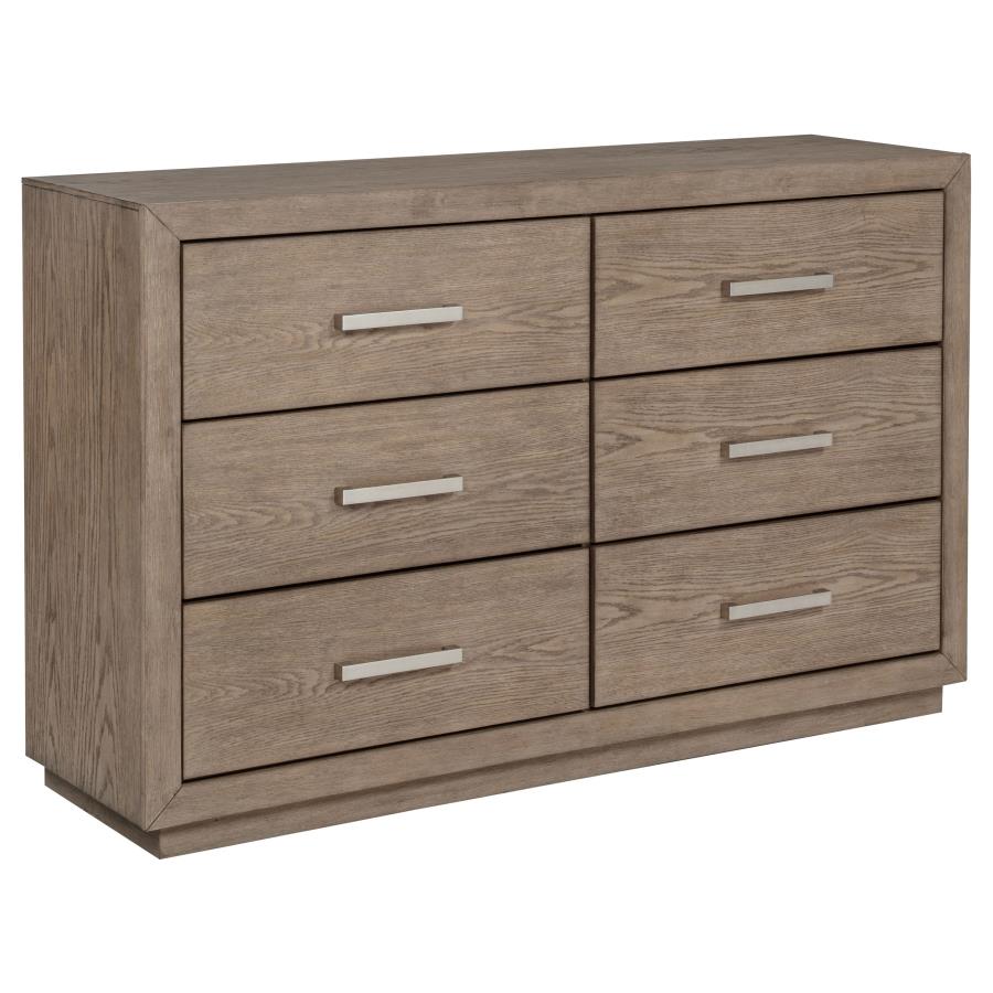 Juego de dormitorio Kenora Barley Brown de 4 piezas tamaño King del este