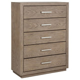 Juego de dormitorio de 5 piezas para cama King oriental Kenora Barley Brown