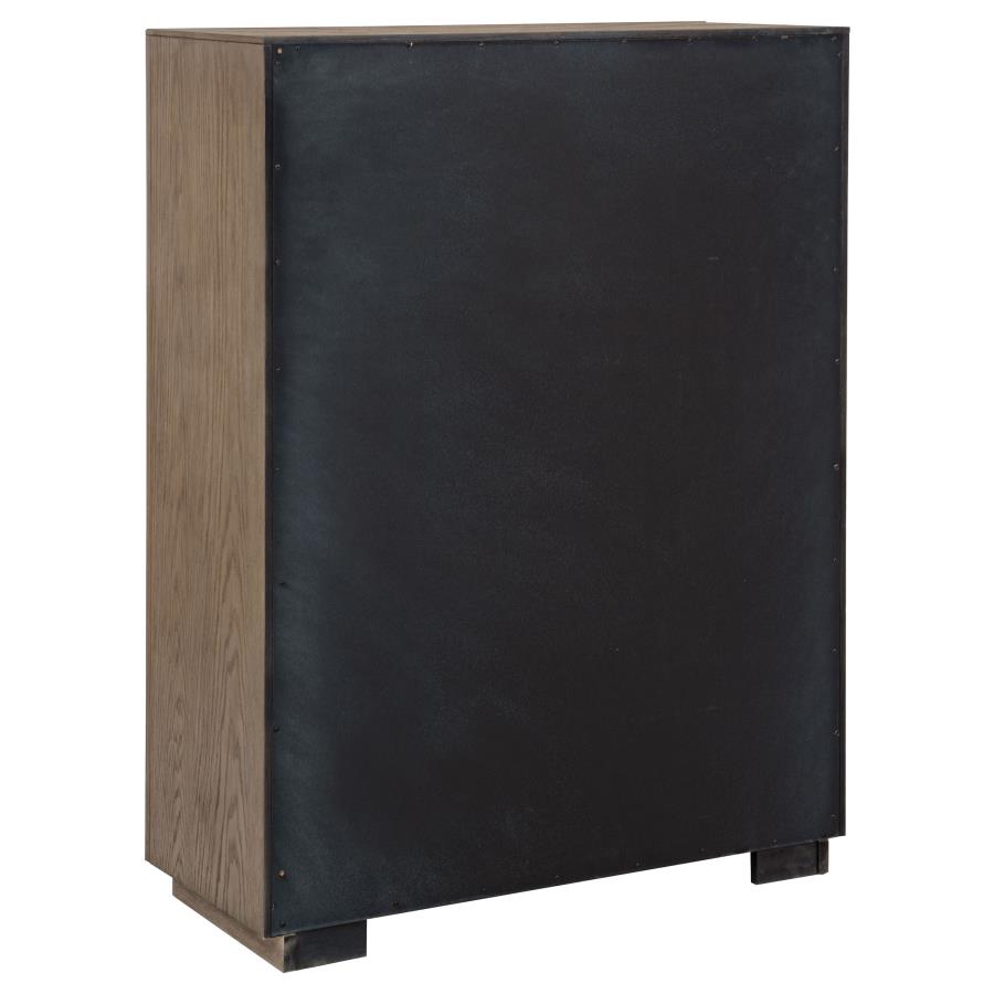 Juego de dormitorio de 5 piezas para cama King oriental Kenora Barley Brown