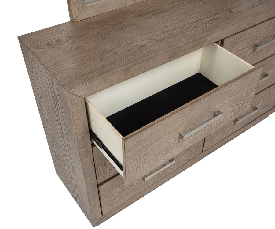 Juego de dormitorio Kenora Barley Brown de 4 piezas California King