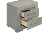 Ives Grey High Gloss 4-Piece Eastern King Bedroom Set by Coaster at Eve Furniture