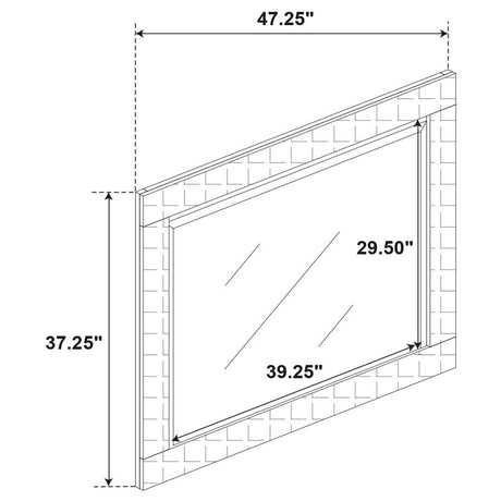 Ives Grey High Gloss 4-Piece Queen Bedroom Set by Coaster at Eve Furniture