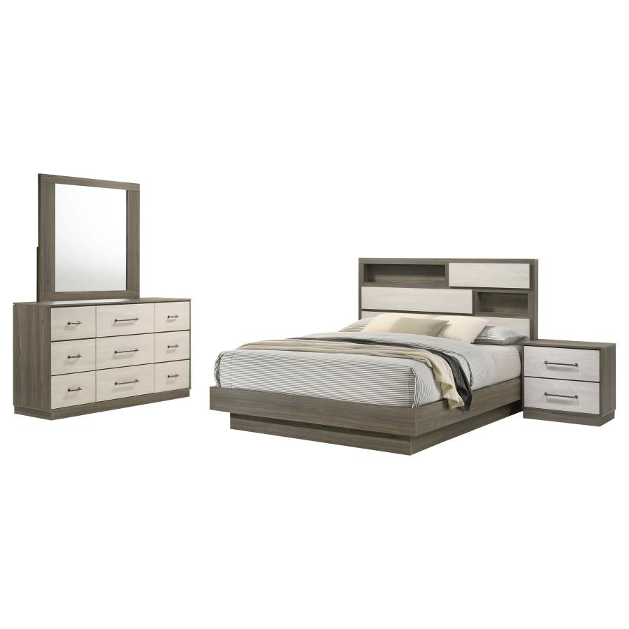 Fenwick Grey Oak 4-Piece California King Bedroom Set by Coaster at Eve Furniture