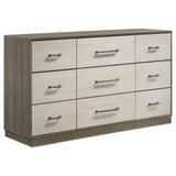 Fenwick Grey Oak 5-Piece Eastern King Bedroom Set by Coaster at Eve Furniture