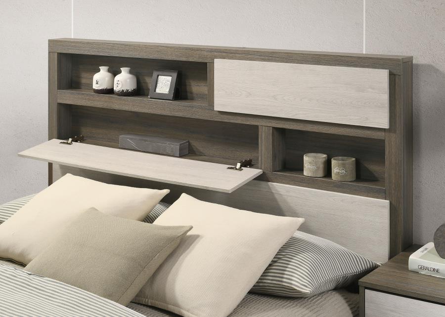Fenwick Grey Oak 5-Piece Eastern King Bedroom Set by Coaster at Eve Furniture