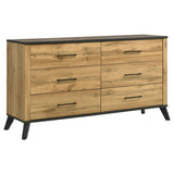 Juego de dormitorio completo de 4 piezas Kaywood Natural Pine