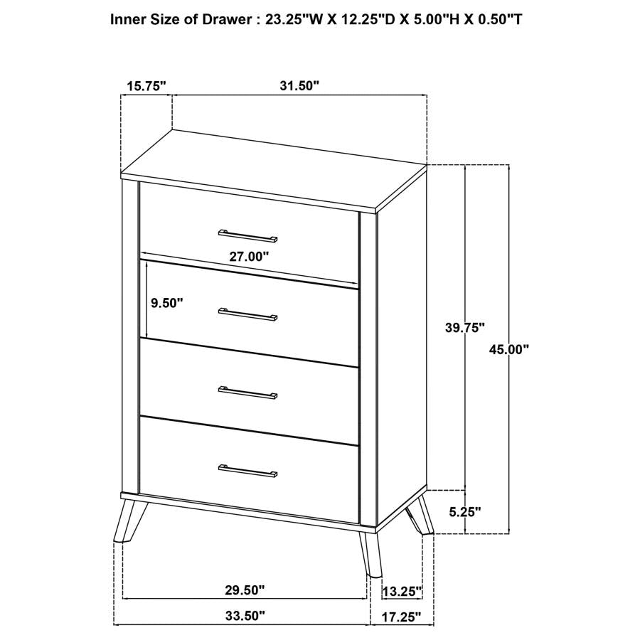 Kaywood Natural Pine 5-Piece Full Bedroom Set