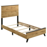 Juego de dormitorio doble de 5 piezas Kaywood de pino natural