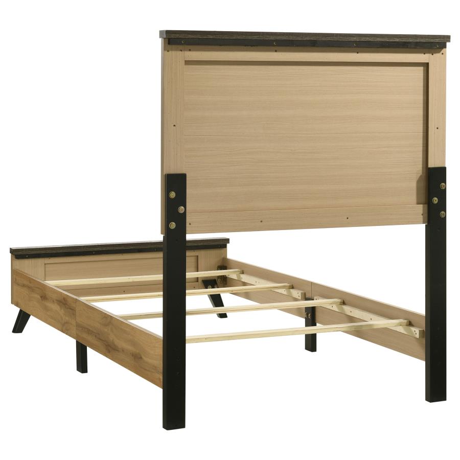 Juego de dormitorio doble de 5 piezas Kaywood de pino natural
