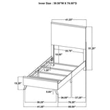 Juego de dormitorio doble de 5 piezas Kaywood de pino natural