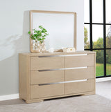Ladera Light Elm 6-drawer Bedroom Dresser and Mirror