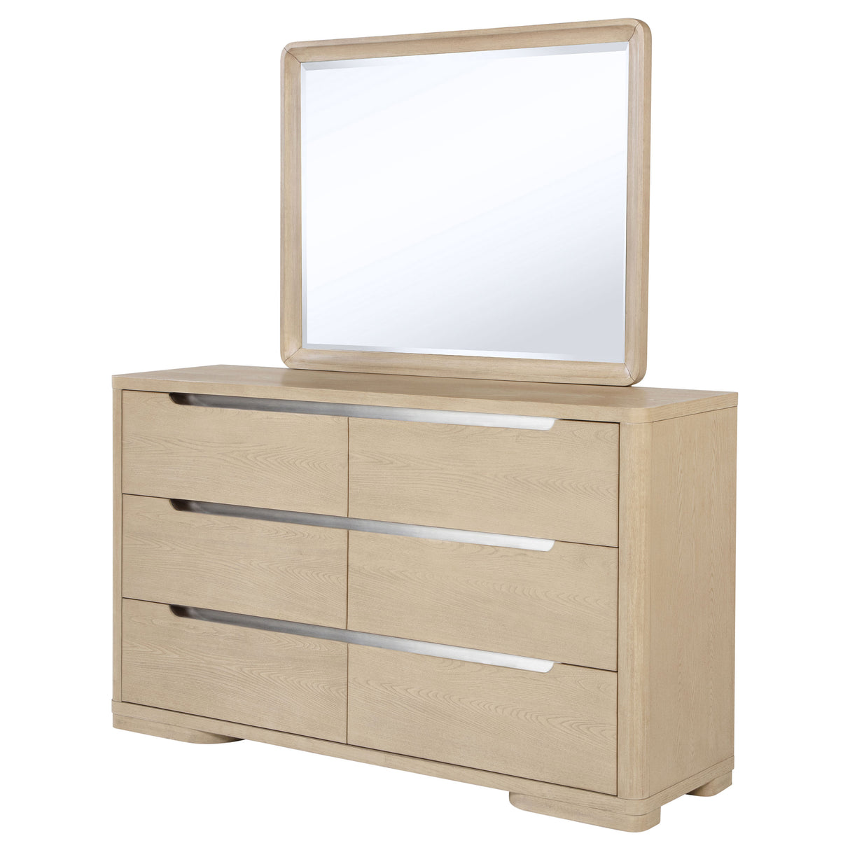 Ladera Light Elm 6-drawer Bedroom Dresser and Mirror