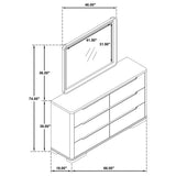Ladera Light Elm 6-drawer Bedroom Dresser and Mirror