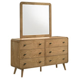 Robyn Light Ash 6-drawer Bedroom Dresser and Mirror