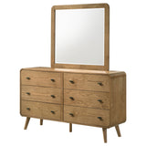 Robyn Light Ash 6-drawer Bedroom Dresser and Mirror